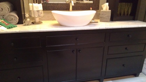 Dallas - Contemporary Bathroom - New vanity and above-counter sink